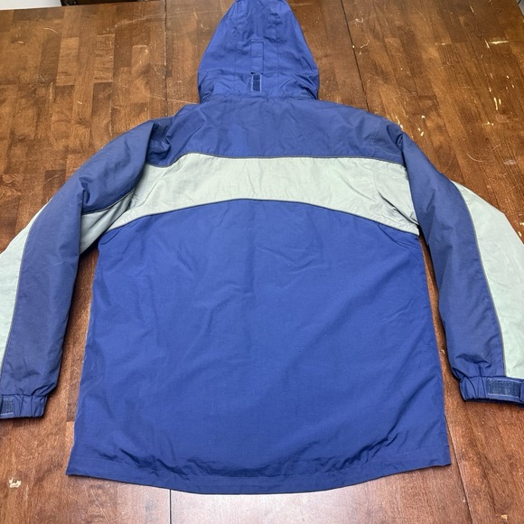 Vtg LL Bean 3 in 1 Jacket Blue Full Zip Hooded Inner Puffer Coat Med Thinsulate - Picture 8 of 11